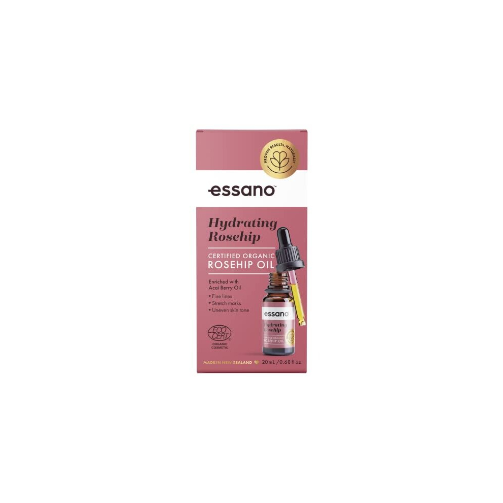Essano Organic Rosehip Oil With Antioxidant Acai Berry, 20Ml (0.6 Oz)