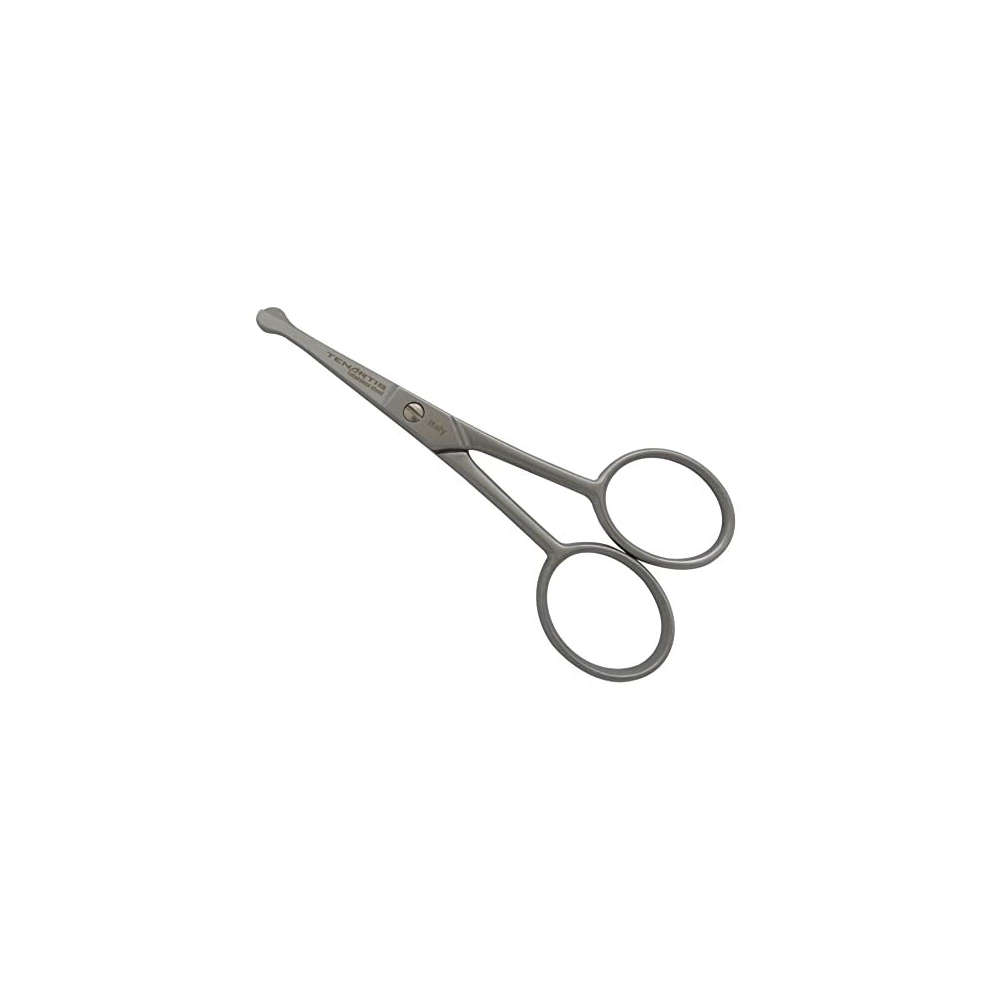 Tenartis Beard, Moustache, Ear & Nose Scissors With Straight Blades - Made In Italy (Stainless Steel)