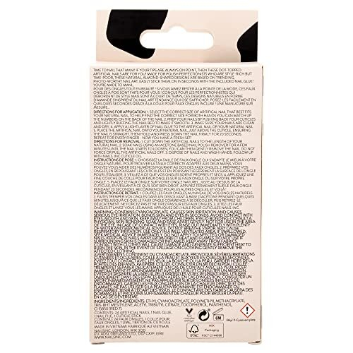 Nails.INC Nails Going Dotty Dot-Print Artificial Nails Pack of 24, Nude, Variety Pack 1