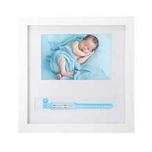Baby Bracelet First-Year Picture Frame | White Baby Photo Frame with Space for a Hospital ID Bracelet | A Unique Pregnancy Gift for New Parents, First