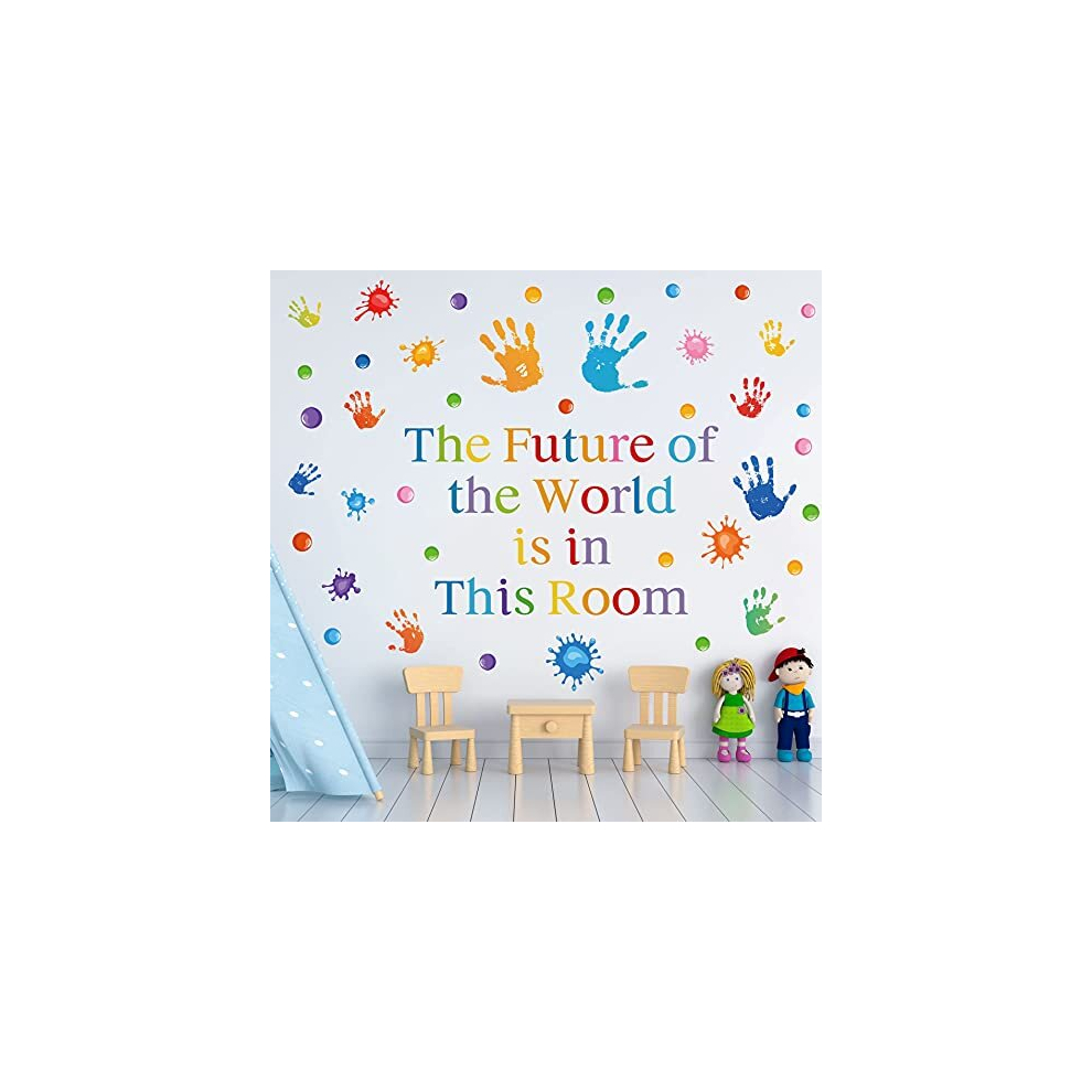 Colorful Inspirational Wall Stickers, Letter Wall Sticker Quote Alphabet Removable Wall Decals Positive Paint Splatter Wall Stickers For Classroom Sinekong