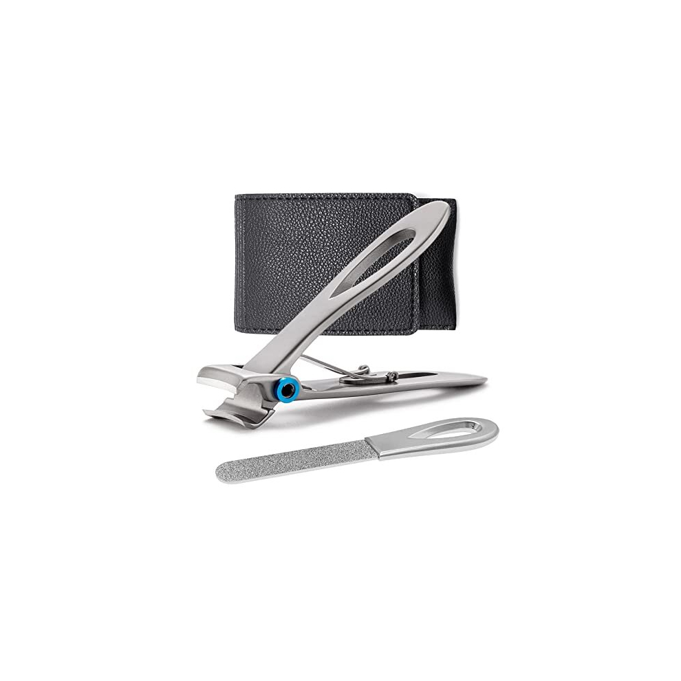 Vogarb Men's Nail Clippers For Thick Nails Wide Jaw Opening Fingernail Toenail Cutter With Nail File Set For Ingrown Tough Nail Extra Large Trimmer For