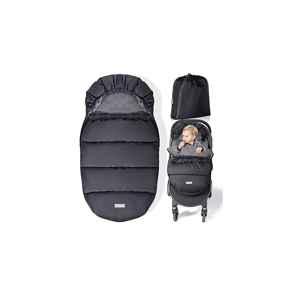 Orzbow Universal Footmuff For Pushchair,Waterproof Cosy Toes For Baby Buggy Pram Stroller With Adjustable Hood,Polar Fleece Liner,Machine Washable And