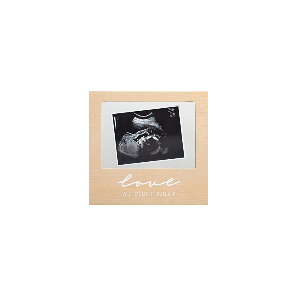 Floating Sonogram Frame, Love At First Sight Wooden Ultrasound Frame, Gender-Neutral Gift Pearhead