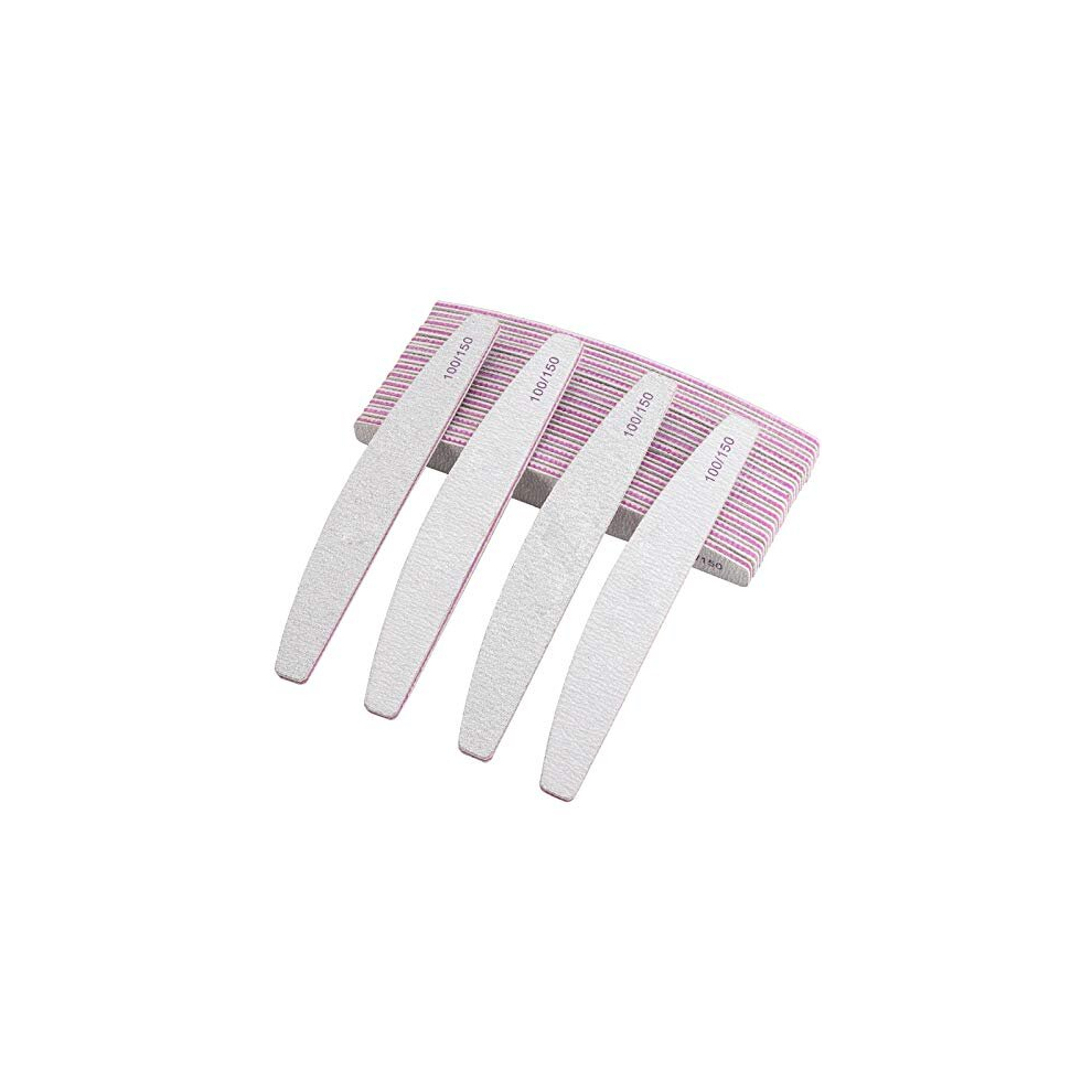Allbests 18Pcs Nail Files Double Sided Emery Board (100/150 Grit) - Nail Buffering Files For Home And Salon Use