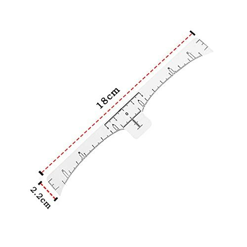 100 Pack Eyebrow Ruler, Disposable Adhesive Eyebrow Sticker Microblading Ruler Stencil Guide Makeup Tool 1