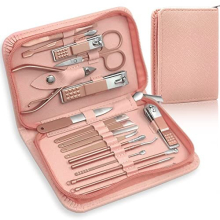 Manicure Set Professional Nail Clippers Kit Pedicure Care Tools With Zipped Bag For Women - 18 In 1 Grooming Tools Kit For Travel & Home（ROSE GOLD?