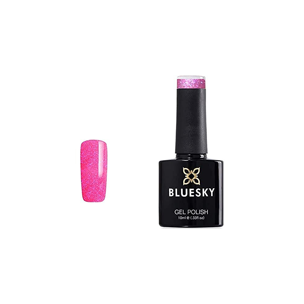 Gel Nail Polish, Pink Shimmer Sj26, Glitter, Long Lasting, Chip Resistant, 10 ml (Requires Drying Under UV LED Lamp)