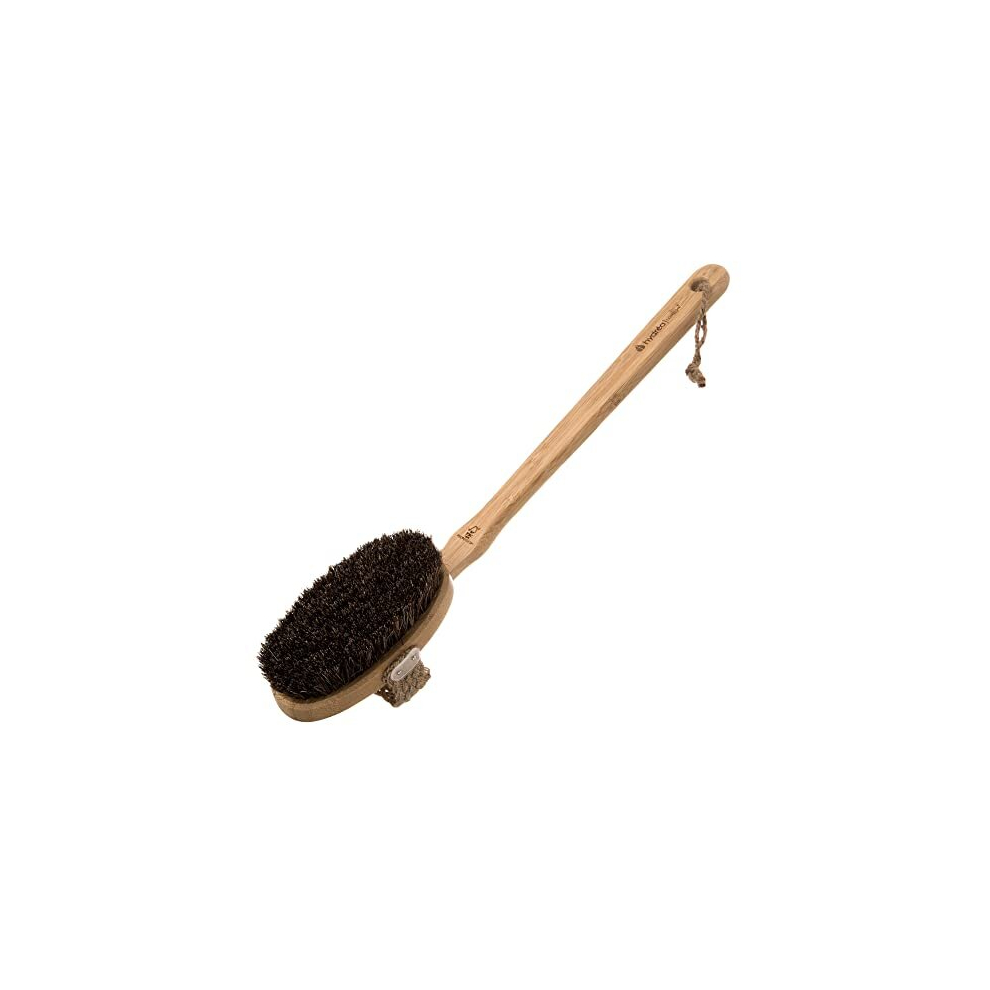 Hydrea London Bamboo Mane & Cactus Bristle Bath Brush With Long Detachable Handle Wbb13h-Hd