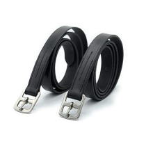 Leather Stirrup Leathers Adults Or Childs Black Brown Color Strong Leather With Soft Finish (54-Inch, Black)