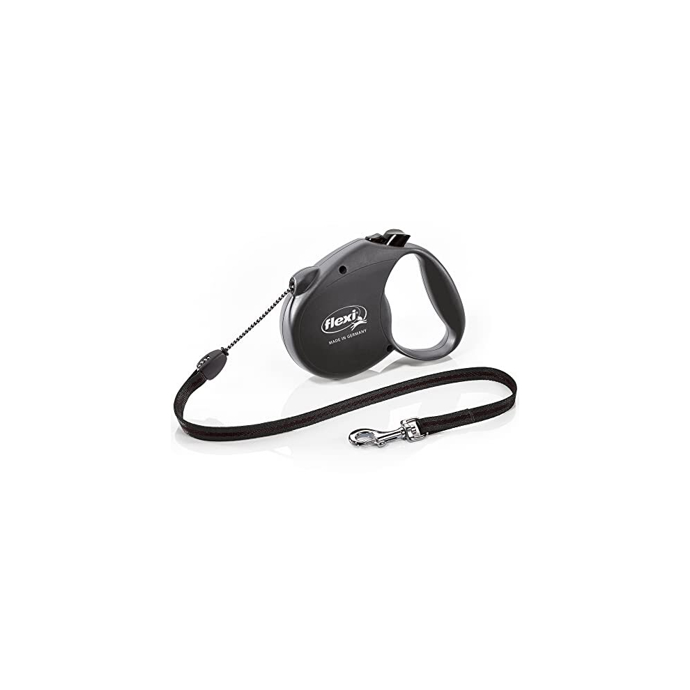 Basic Standard Cord Black Medium 5m Retractable Dog Leash/Lead for dogs up to 20kgs/44lbs