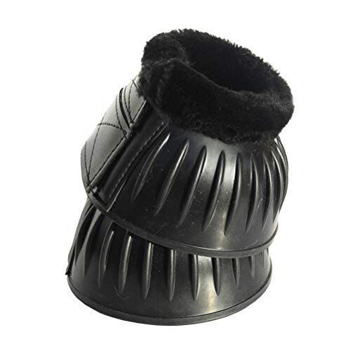 Fleece Trim Over-Reach Boot-Small-Black/Black
