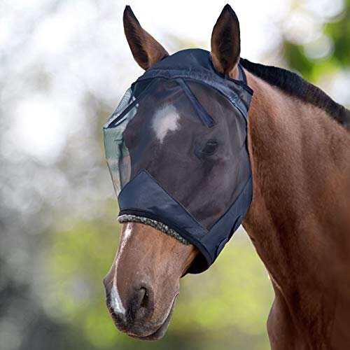 CareMaster Horse Fly Mask Standard Black Medium Cob on OnBuy