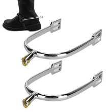 Horse Spurs, Zinc Alloy Spurs with Rotatable Copper Rowel for Equestrian Boots Men Women Rider Horsemanship Lovers