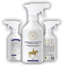 | Horse Super Shine Detangling Finish Spray | Dust Repelling Coat Conditioner Natural Ingredients | Protects Mane Tail Natural Shine Quick Grooming