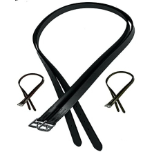 Genuine Leather English Stirrup Leathers (Pack of 2) (Black, 54)