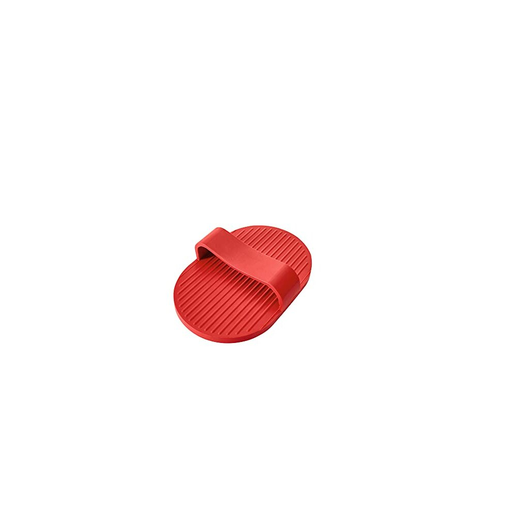97949 Wellness Massage Curry Comb for Dogs, Solid Rubber, Red