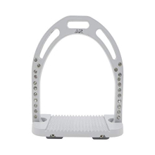 AK Aluminum Light Weight Horse Riding Equestrian Stirrups with Rhinestones (4.75 INCHES, Titanium (Light Grey))