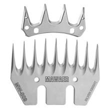 9 Teeth Sheep Shears Replacement Blades for fit Oster, Lister, Heiniger Sheep Clippers, Detachable Animal Trimmer Shears for Grooming Goats, Lambs,