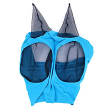 Horse Fly Mask with Ears, Smooth and Elasticity Fly Masks for Horses with UV Protection, Blue