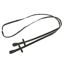 3222117 Antislip Rubber Reins, Black, Full, 15 mm