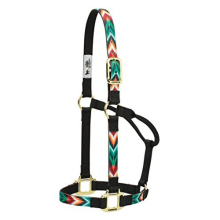 Chevron Non-Adjustable Nylon Horse Halter, Average, Black/Multi