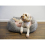 Rosewood Grey & Pink Square Dog Bed, Small 4