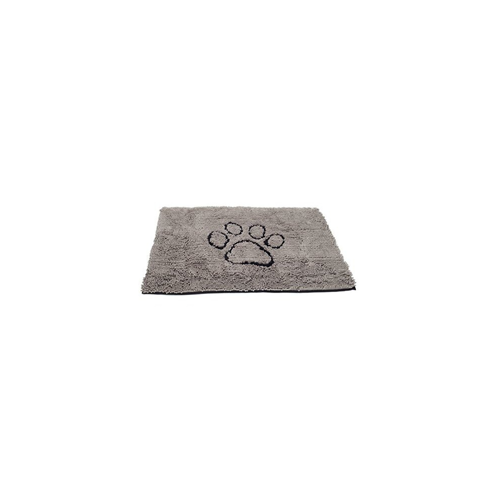 Dog Gone Smart Dirty Dog Microfiber Doormat, Super Absorbent Machine Washable with Non-Slip Backing, Medium, Grey