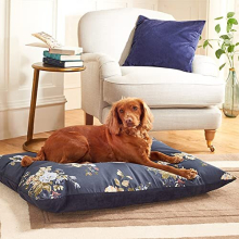 Rosemore Navy Blue Floral Machine Washable Sustainable Thermal Filling Deep Dog/Puppy Duvet Medium