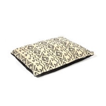 Neutral Geometric - Sherpa Fleece Deep Duvet Grey Dog Bed for Adult/Senior/Puppy Beds - Dog Duvet COVER ONLY Medium