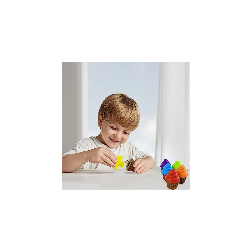 Cupcake Toy Toddler Toy Learning Colors and Shape Shape Sorting Toys for Toddlers Geometry Manipulatives Toddler Sensory Toys for Toddlers 1 3 on OnBuy