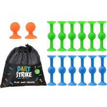DartStrike | Set of 12 Darts with Suction Cups | Shape Creation for Kids | Silicone Toys | Kids and Adults | Precision | Challenge | Original Gift |