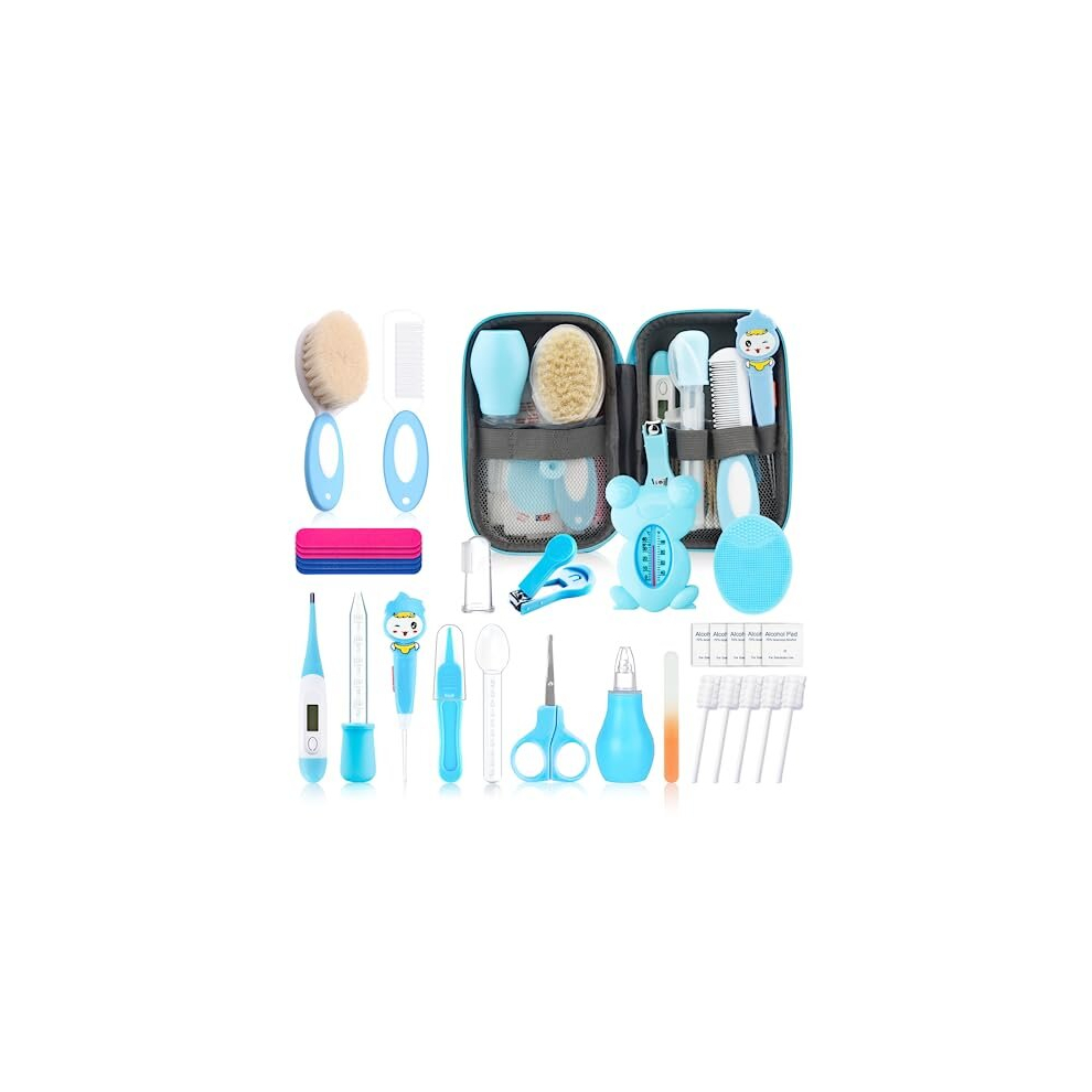 Baby Healthcare and Grooming Kit for Newborn Kids, 36PCS Upgraded Safety Care Kit, Nursery Health Set, Products Blue-18pcs