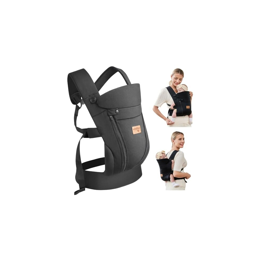 Baby Carrier From Newborn, Ice Silk Baby Sling With Adjustable Belt & 3D Breathable Mesh, Face-In And Face-Out Front And Back Carry For Newborns And Vrbabies