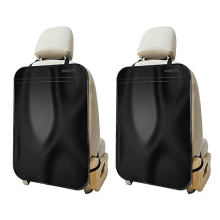 Premium Waterproof Car Seat Kick Mat, Deluxe Kick Mats Back Seat Protector for Kids, Pu Leather Stain Resistant Anti-dirty with Adjustable Strap