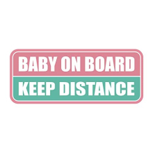Baby on Board Magnet (Light Pink/Turquoise) - Baby on Board Sticker for Cars - Baby on Board - No Stickers or Decals but Magnets - Baby on Board Sign