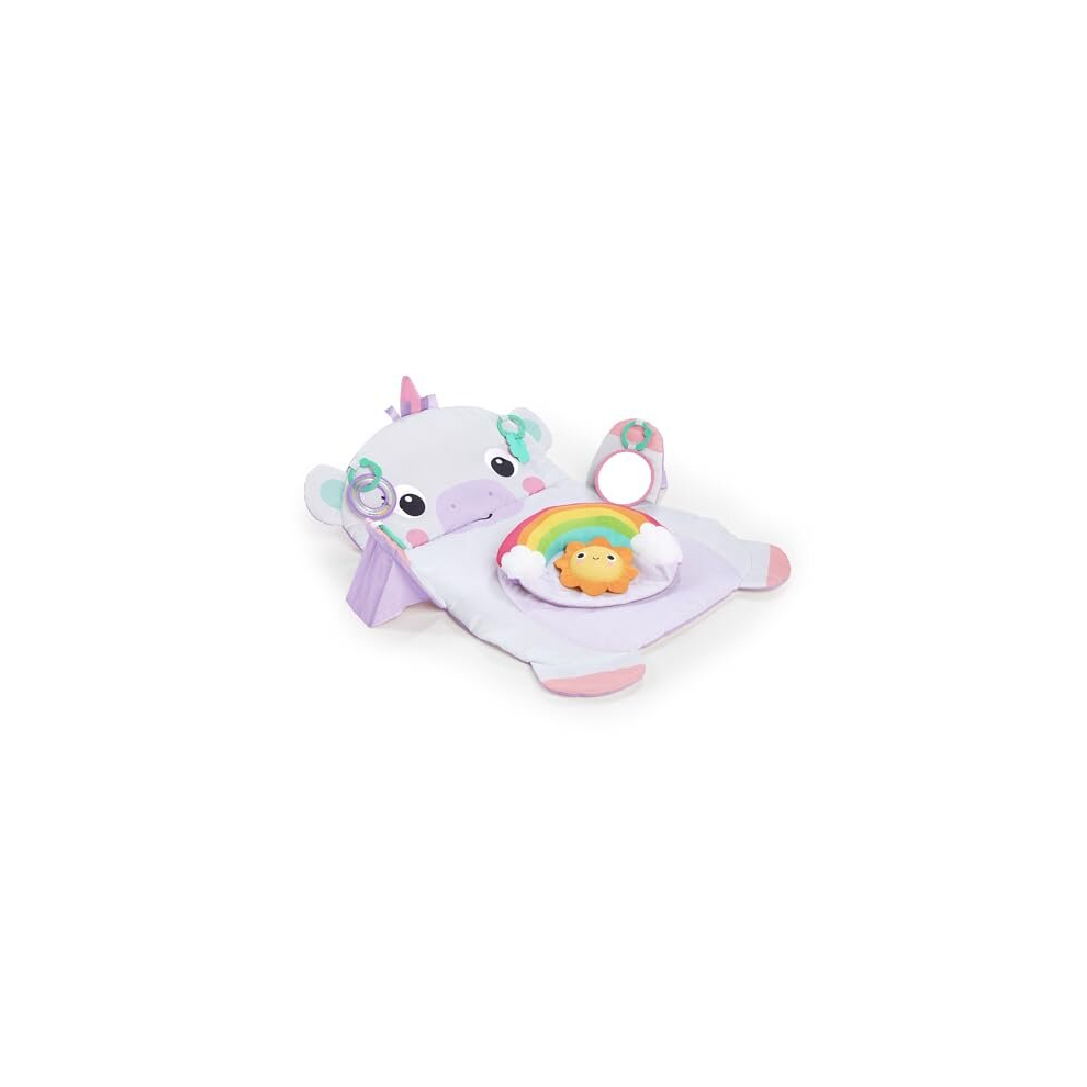 Tummy Time Prop & Play Oversized Baby Activity Gym, Unicorn, Large Playmat with 4 Removable Toys and Support Cushion, Machine Washable, Easy to Store,