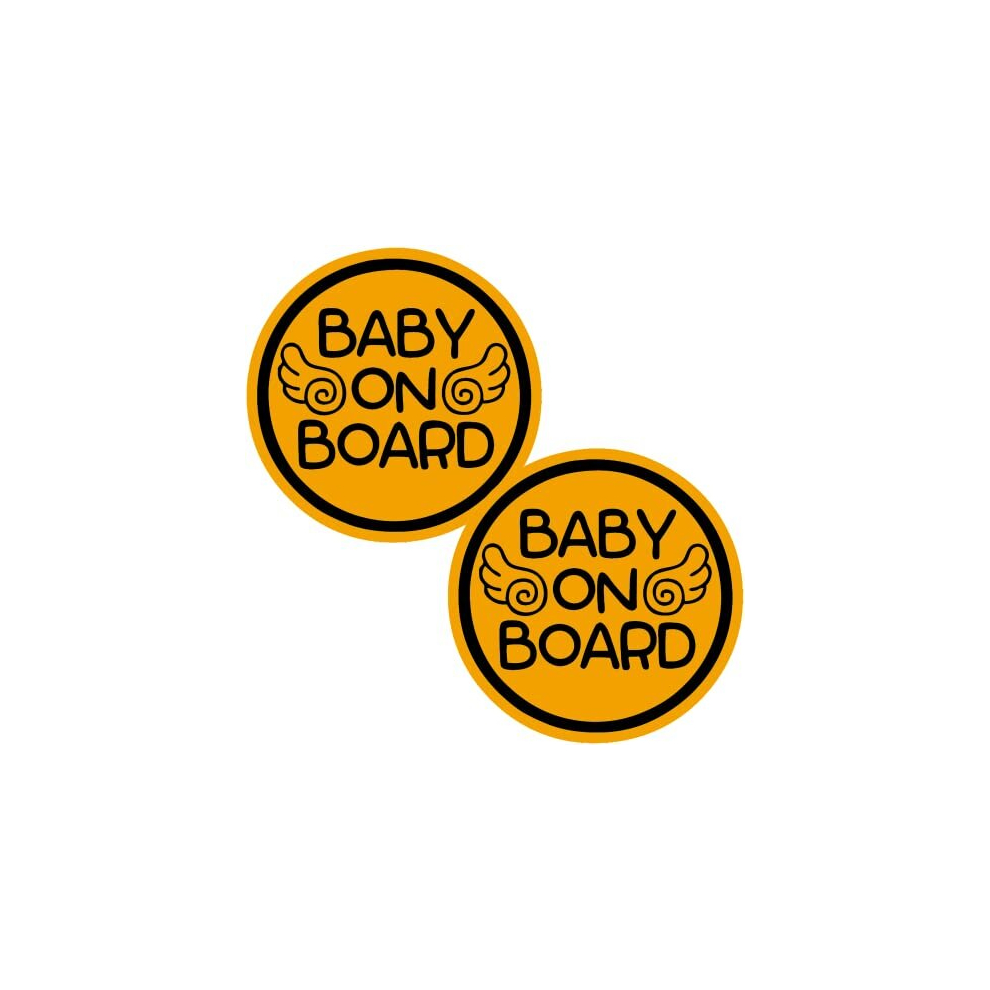 Baby On Board Magnet - (Set Of 2) Safety Caution Decal Sign Magnets For Cars Bumpers - Baby Angel Ali-030 Totomo