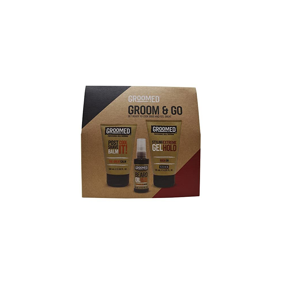 Photos - Razor / Razor Blade Groom & Go Set  - The Essential Edit of Skin & Haircare. Get Ready to Look Good & Feel(Post Shave Balm, Bear Oil & Gel Hold)