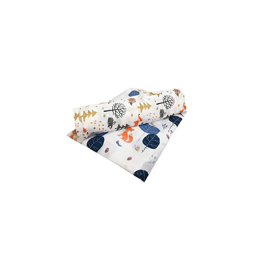 Little English Bamboo/Cotton Large Muslin Blankets For Babies Ultrasoft & Comfortable, For Swaddling & Can Used As Nursing Cover, Security Blanket, Lebco
