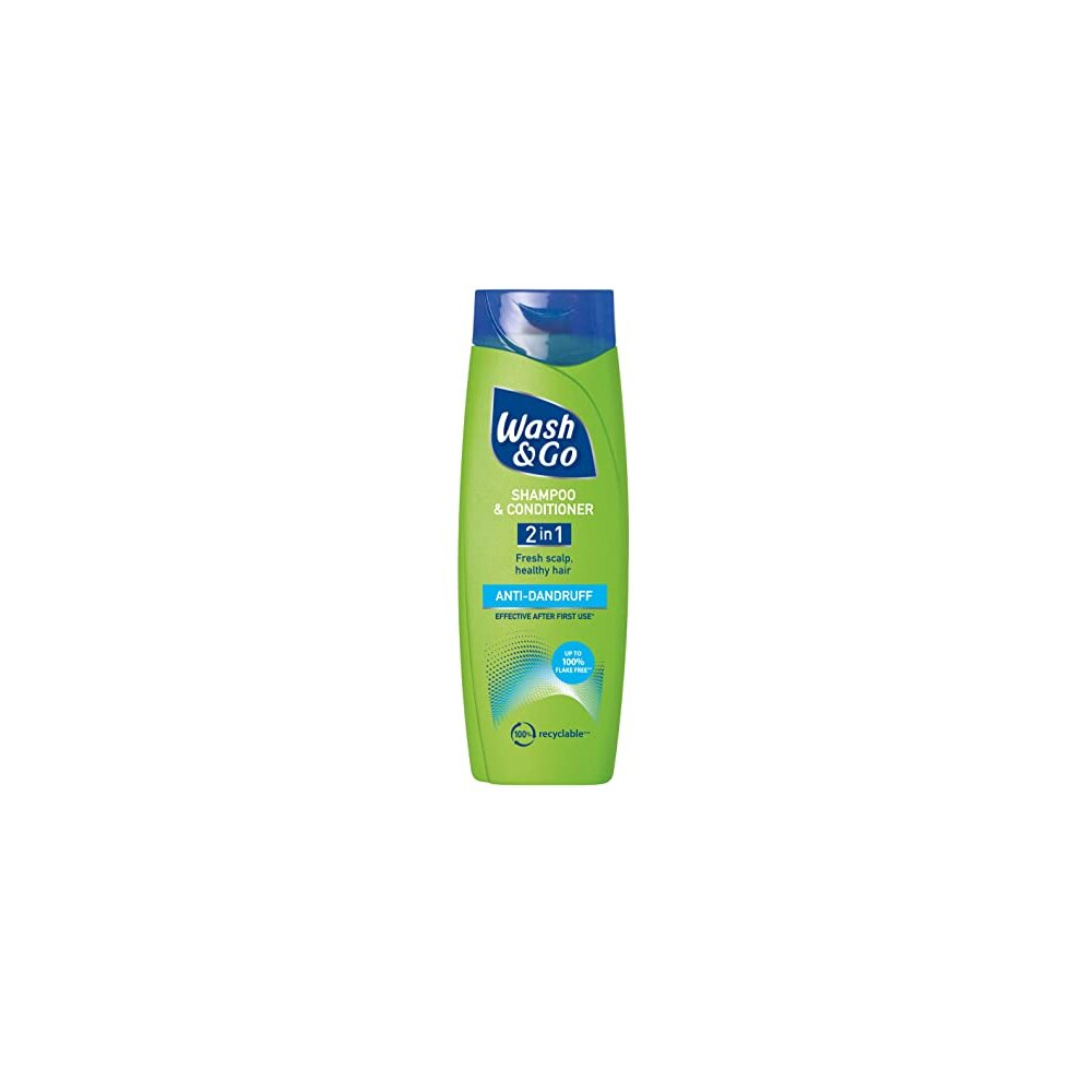 Wash & Go 2-In-1 Anti-Dandruff Shampoo And Conditioner 400 Ml, Pack Of 6