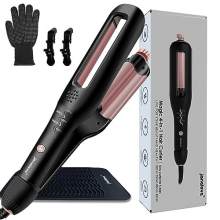 Hair Waver - Adjustable Hair Curler for Beach Waves,4-in-1 Wavy Styles Choices -22mm-25mm-28mm-32mm Curling Wand for Long or Short Hair