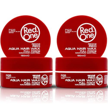 Hair Styling Aqua Wax Red 2x 150 ml | Edge Control | Hair Gel Wax | Ultra Hold | Strawberry Scent | Men & Women Hair Wax | Maximum Control