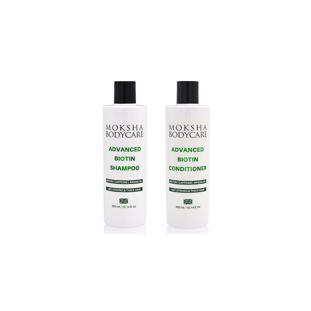 Hair Growth Shampoo and Conditioner - [Made In UK] Hair Thickening for Men Women | Biotin Shampoo Conditioner with Caffeine, Argan Oil, Rosemary,