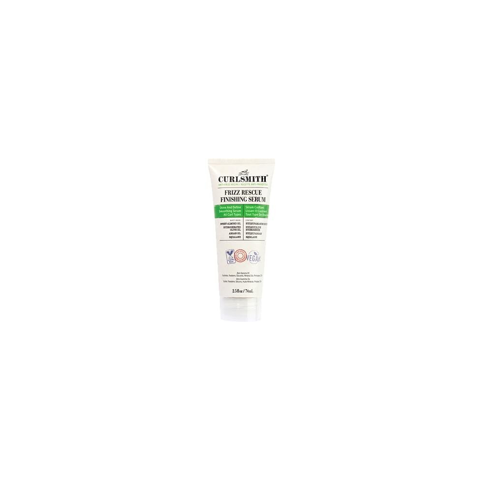Curlsmith - Frizz Rescue Finishing Serum, Oil-To-Gel Hair Serum, Tame Frizz, Add Shine, Humidity Protection, For All Curl Types, Vegan, 74Ml/2.5 Fl Oz