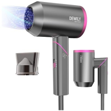 Hair Dryer Travel Hairdryers for Women Men-DEWILY Powerful Foldable Ironic Hair Dryers for Curly Hair and Straight Hair,Small Blow Dryer for Women