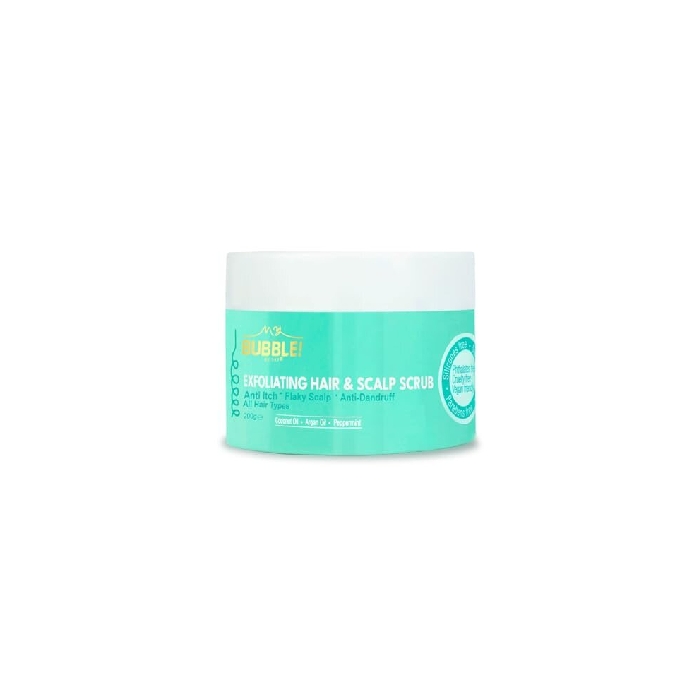 My Bubble! By S.k.t My Bubble! Exfoliating Anti-Dandruff Hair & Scalp Scrub 200G With Argan, Coconut & Peppermint For All Hair Types, Vegan, Silicone Free, Parabens Free,