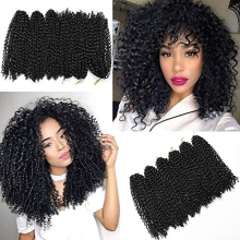 6 Bundles Marlybob Crochet Hair 12 Inch Short Passion Twist Crochet Braids Ombre Kinky Curly Jerry Curls Synthetic Braiding Hair Extension for Black