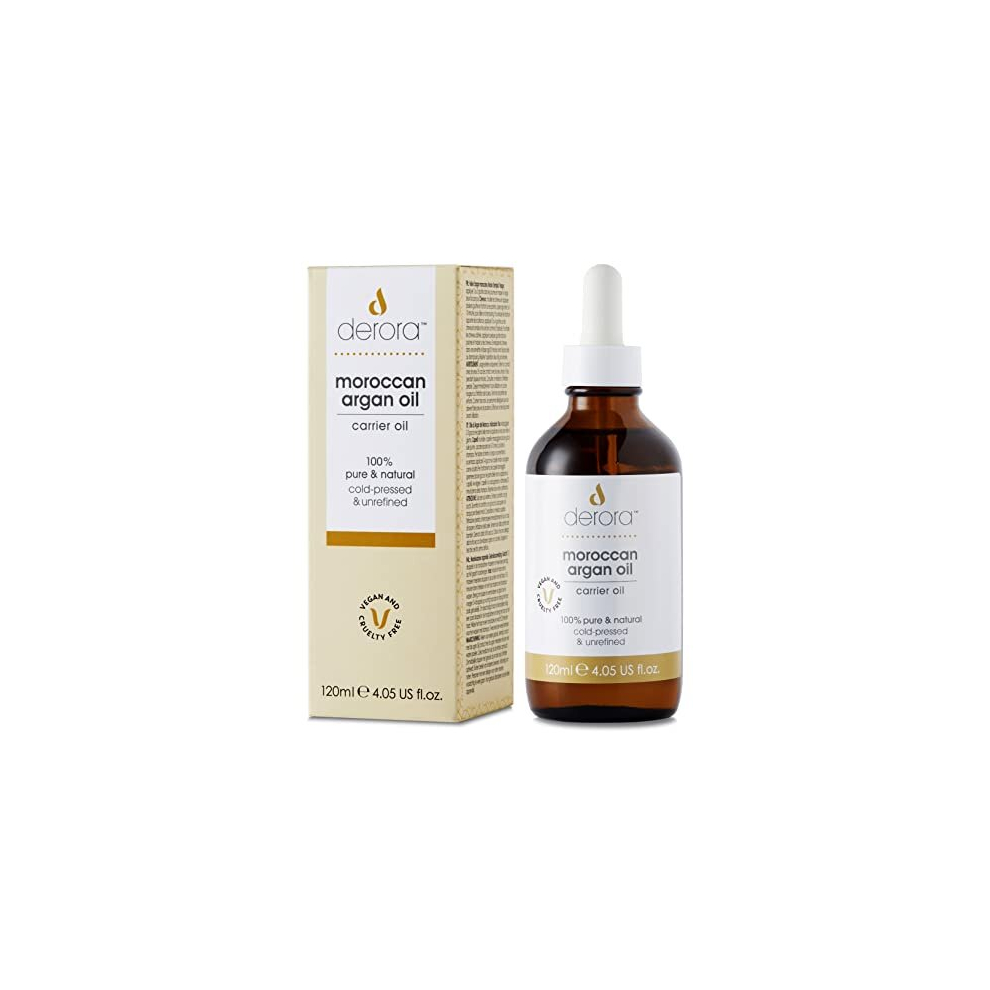 Derora Moroccan Argan Oil | Nourishes Skin, Hair & Nails | 100% Pure | Cold Pressed & Unrefined | Natural | Antioxidant & Rich In Omega 6 & Vitamin E | Vegan