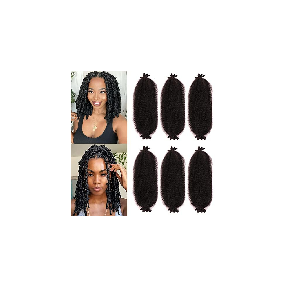Seimainurs Unisex Not,Specified Springy Afro Twist Hair Marley Hair Spring Twist For Distressed Soft Locs Synthetic Pre-Separated Crochet Braiding Hair Marley Twist Hair Extension